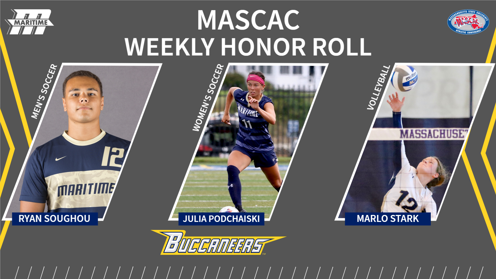 Three Bucs on MASCAC Weekly Honor Roll