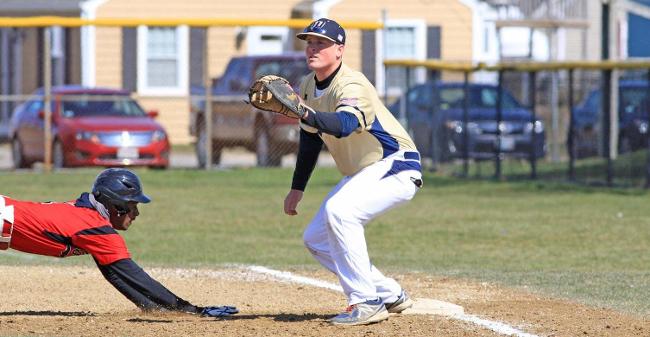 Downs Collects Three Hits As Baseball's Six Game Win Streak Ends With 12-4 Setback To Suffolk