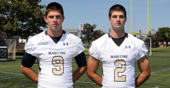 Cohasset Mariner:  "Haggertys Playing Football Together At Massachusetts Maritime"