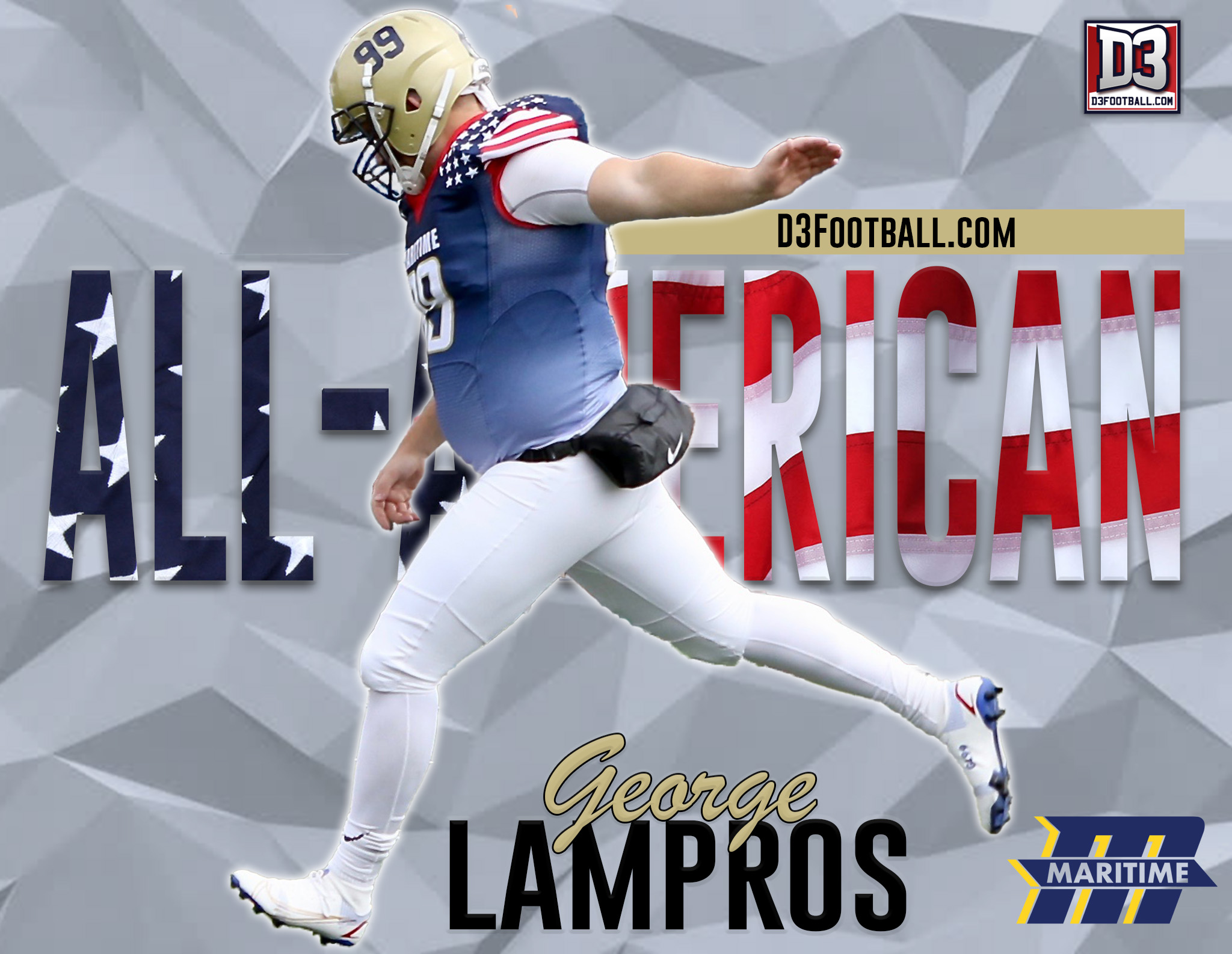 Lampros Named D3Football.com All-American