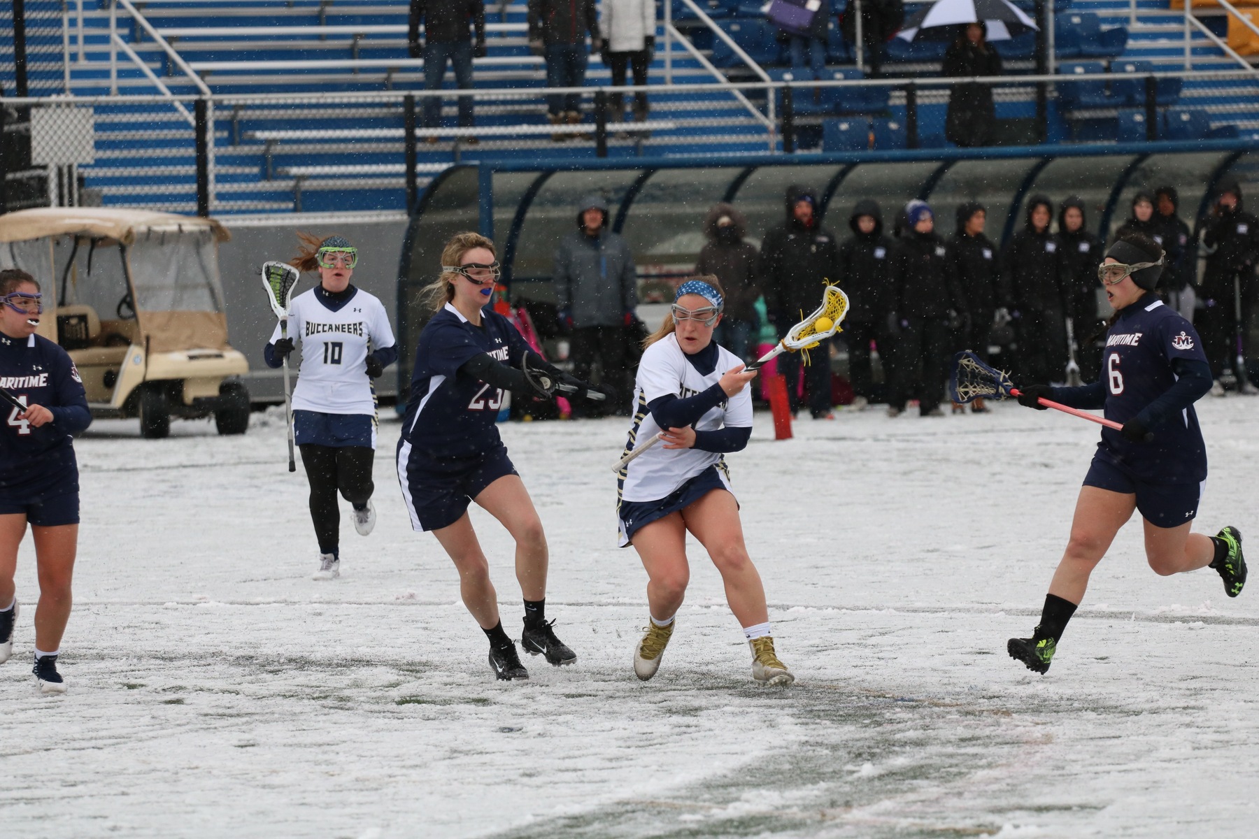 Privateers Win Maritime Classic over Bucs in Snowy Buzzards Bay