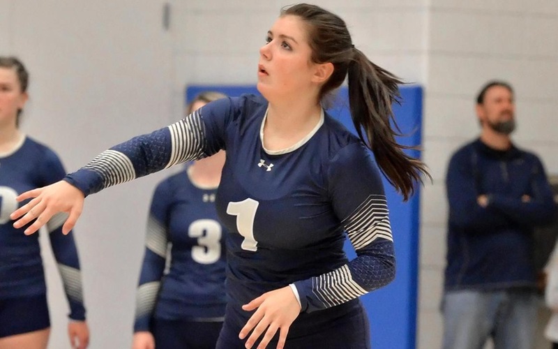 Harrison Records 15 Kills, 10 Digs As Volleyball Drops 3-1 Decision At Becker