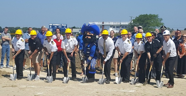 Massachusetts Maritime Breaks Ground On Artificial Turf Installation Project At Commodore Hendy Field