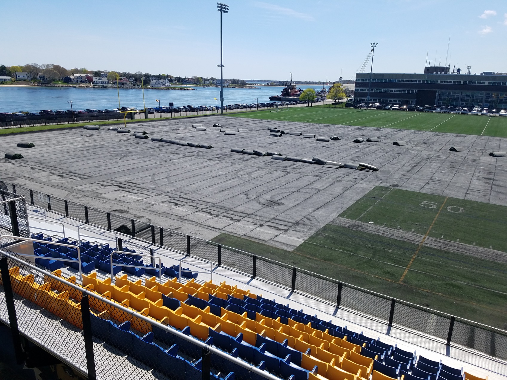 Work Begins on Clean Harbors Stadium Playing Surface
