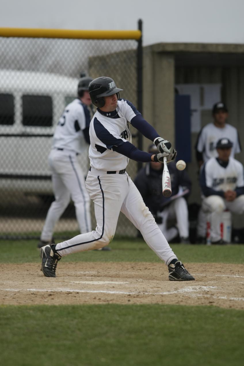 Wiggin's Two-Run Double Plates Winning Runs As Baseball Gains Split Of MASCAC Twinbill With League-Leading Salem State
