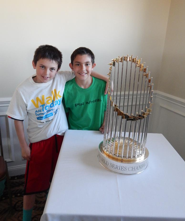Red Sox World Series Trophy Pays Visit To Marshfield In Support Of Team Michael