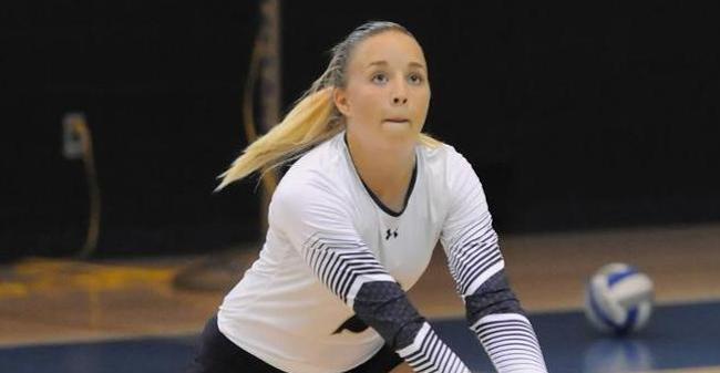 Klangos, Ethier Each Notch Double-Double Efforts As Volleyball Drops 3-1 Decision At Becker