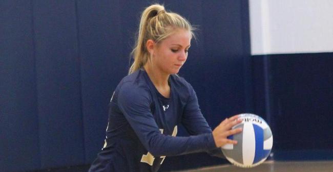 Harrison's Double-Double Leads Volleyball To Third Straight Victory With 3-0 Sweep At Pine Manor