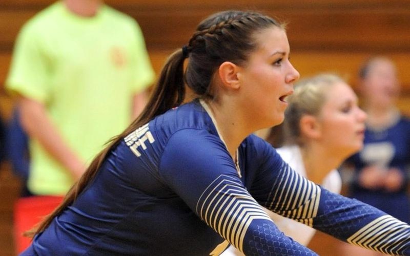 Harrison Notches Six Kills, Eight Digs As Volleyball Falls To Framingham State