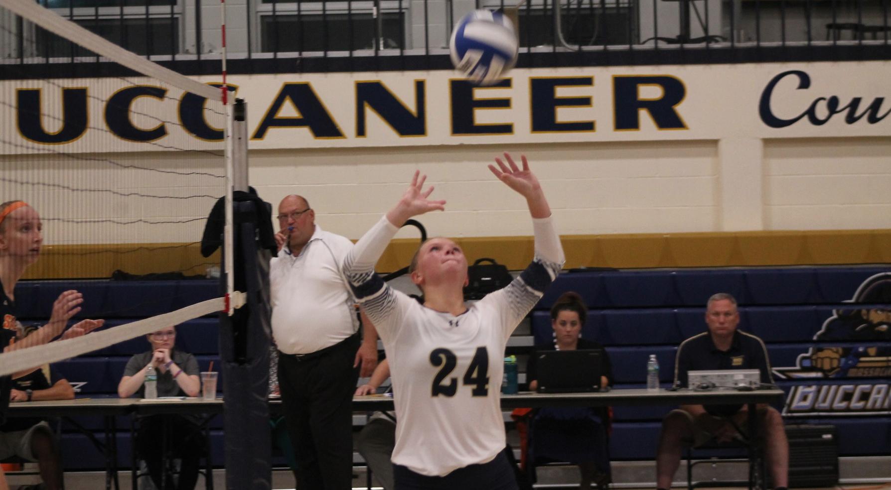 Buccaneer Volleyball Battles Dean In 5-Set Loss To Bulldogs