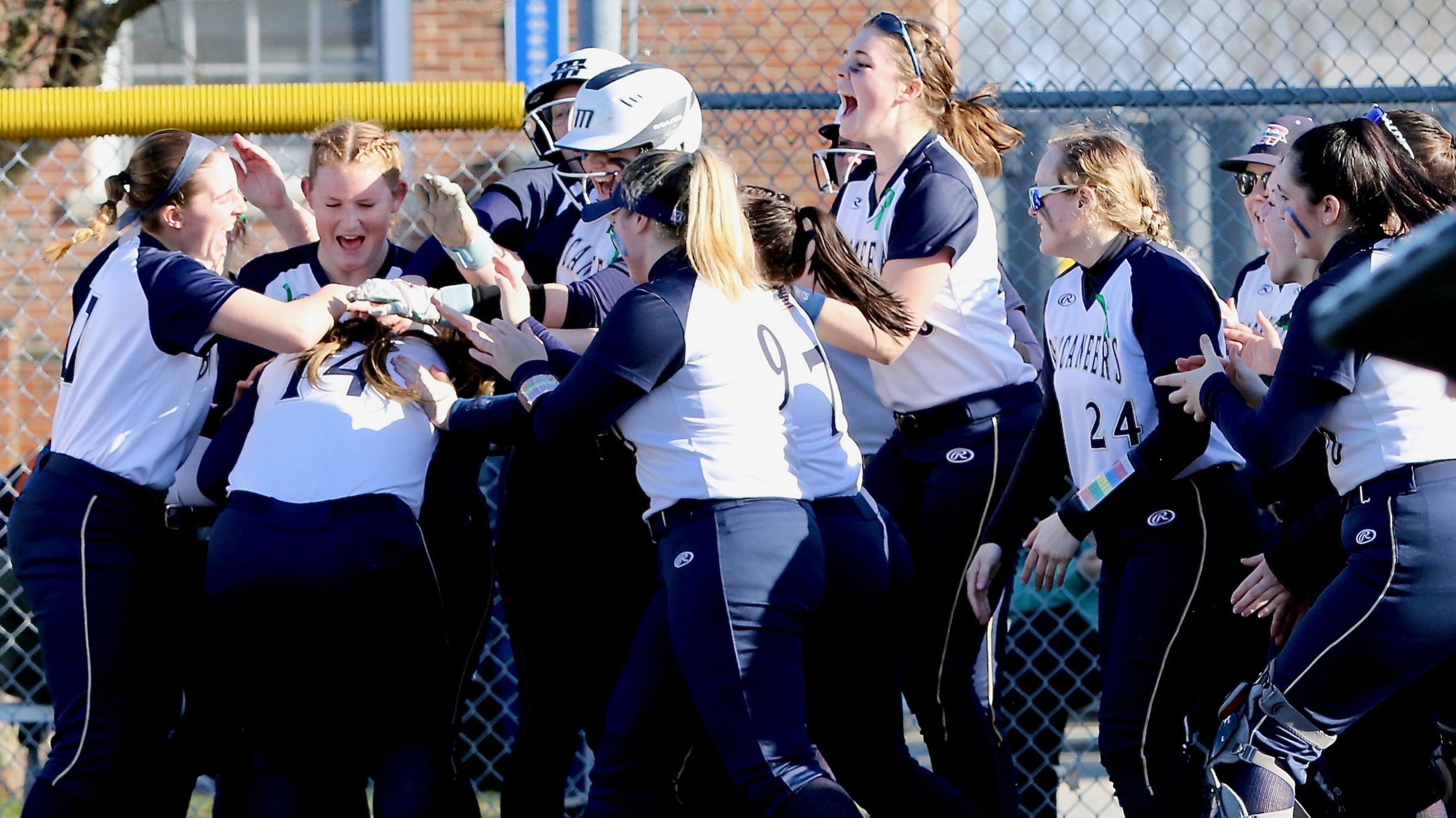 Softball Sweeps Pilgrims to Remain Undefeated