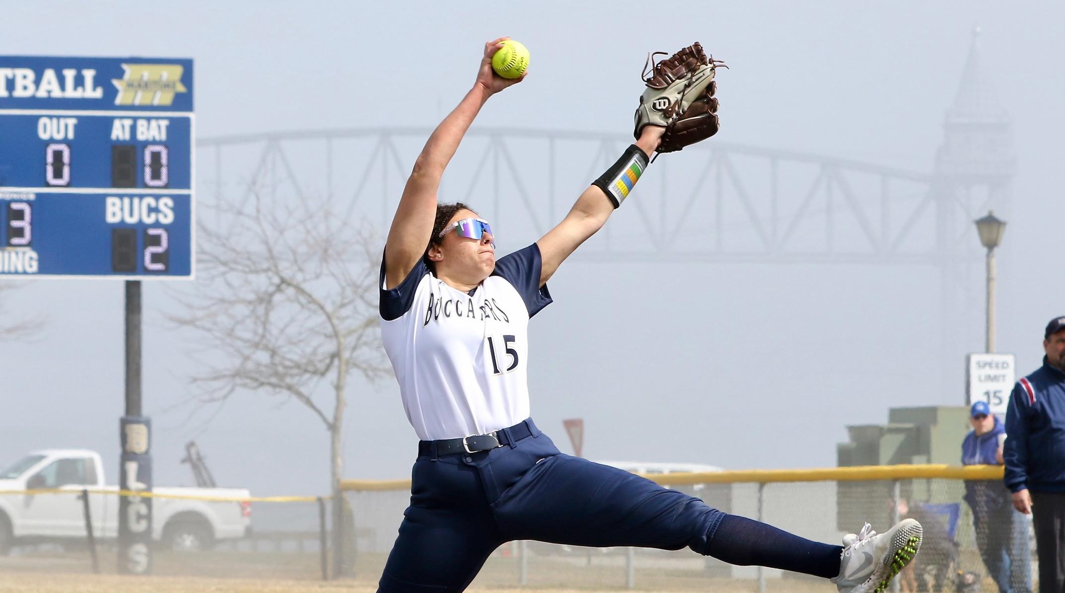 Softball Swept in Doubleheader by Cadets